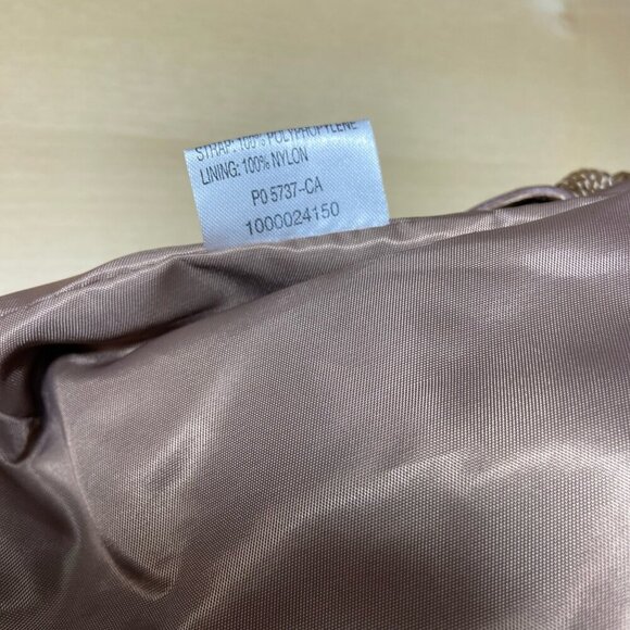 Luxy Crochet Stripe Shoulder Bag – Braided Strap, Neutral Boho Colors - Picture 8 of 9